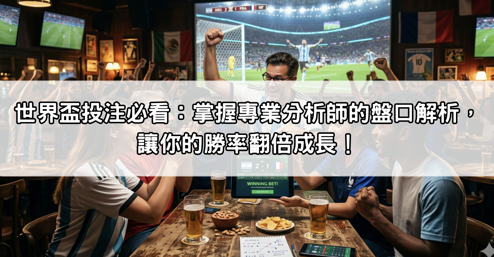 世界盃投注必看：掌握專業分析師的盤口解析，讓你的勝率翻倍成長！